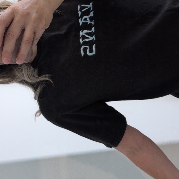 Vans Black T-Shirt with Bone and Floral Daisy Design Gender Neutral size Medium - Picture 8 of 16